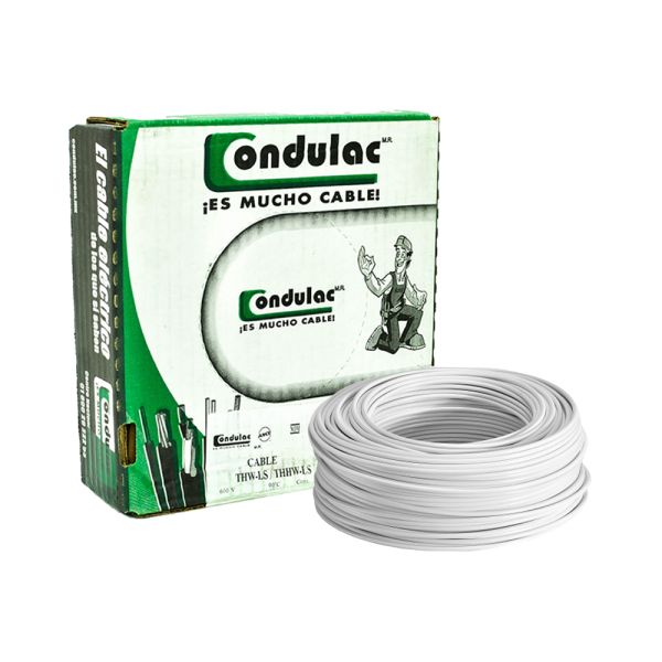 CONDULAC 100mts. Cable Pot Duplex Cal. 12 Blanco 100% Cobre