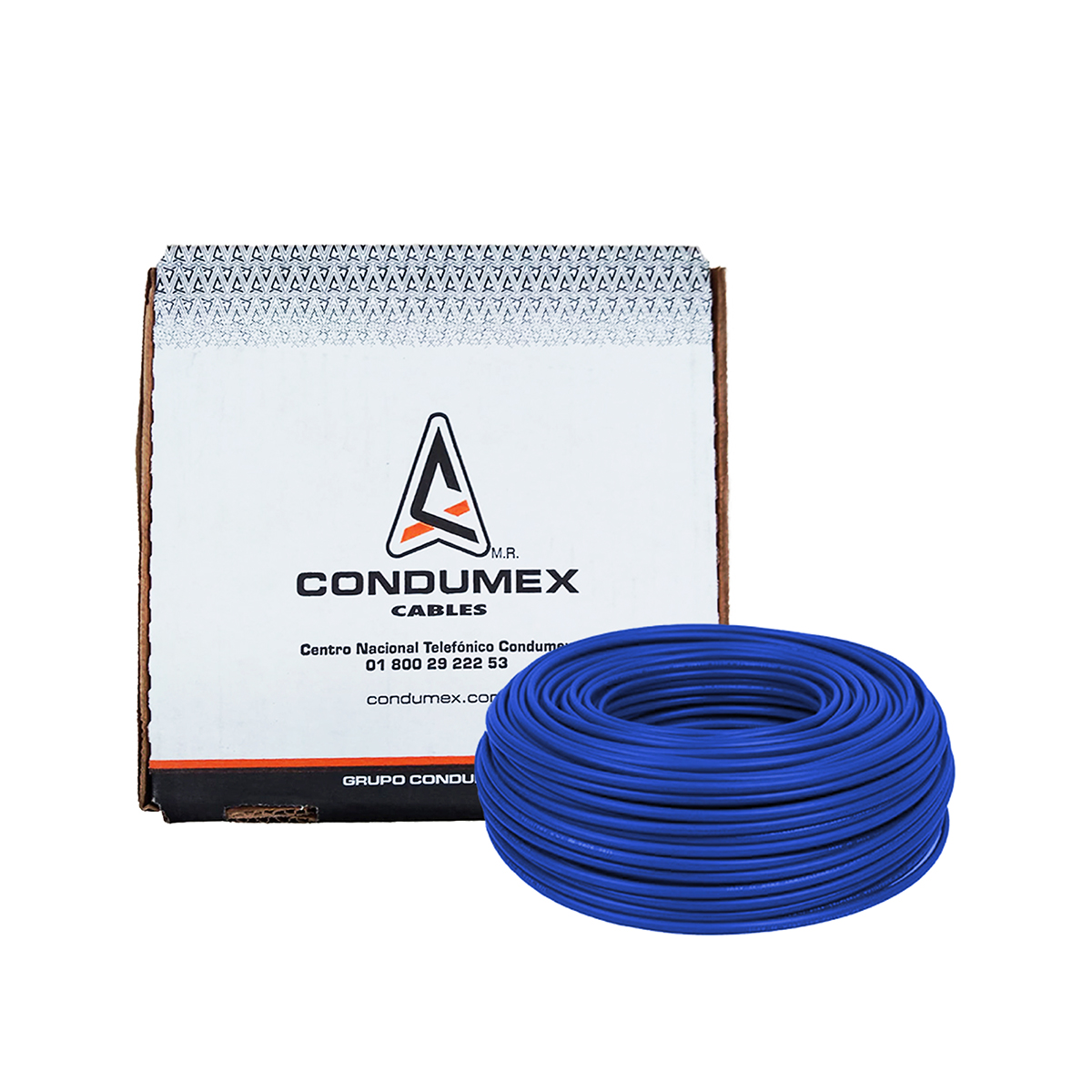 CONDUMEX Caja 100 Mts Cable Azul Thw Cal 8 Awg Vinanel Xxi