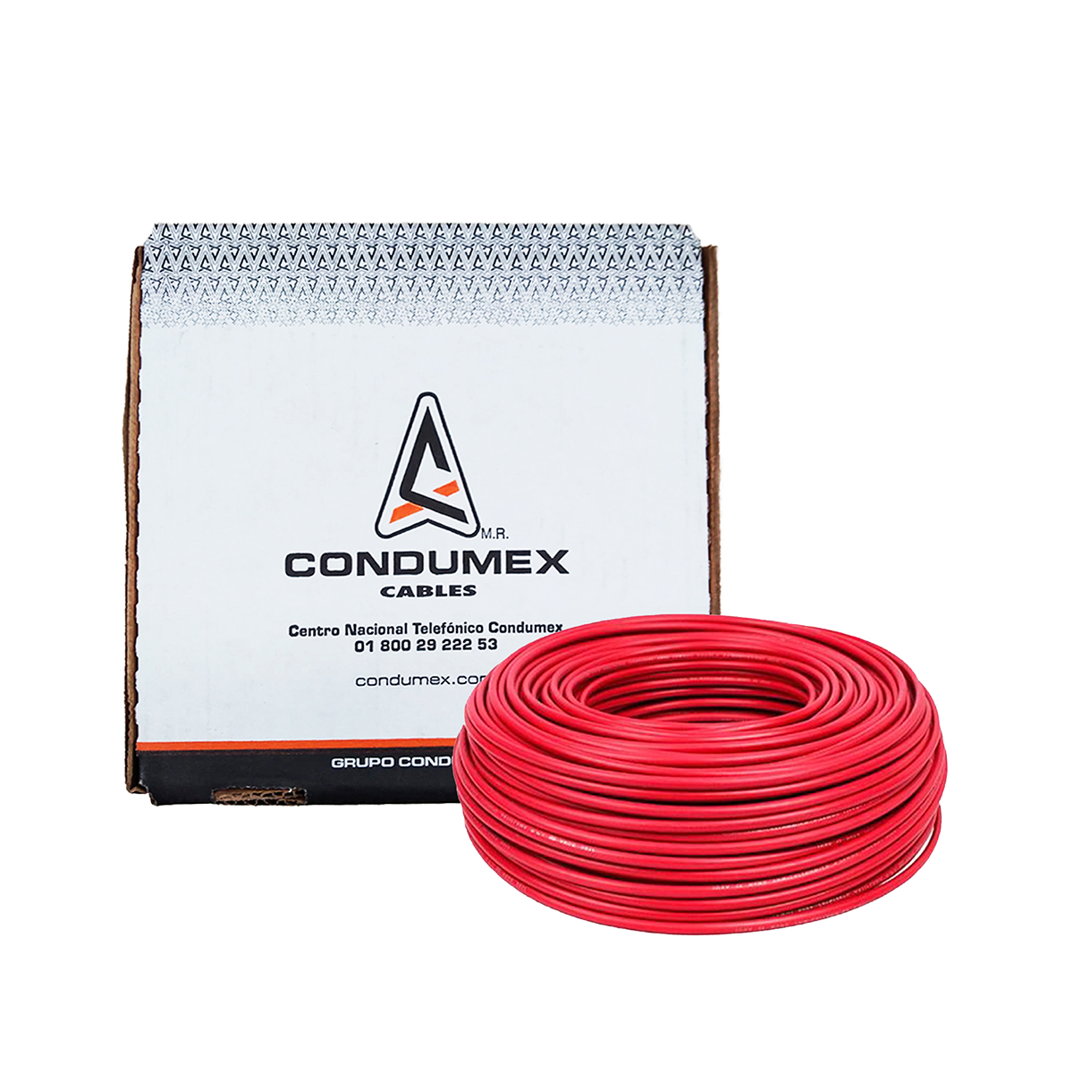 CONDUMEX Caja 100 Mts Cable Rojo Thw Cal 8 Awg Vinanel Xxi