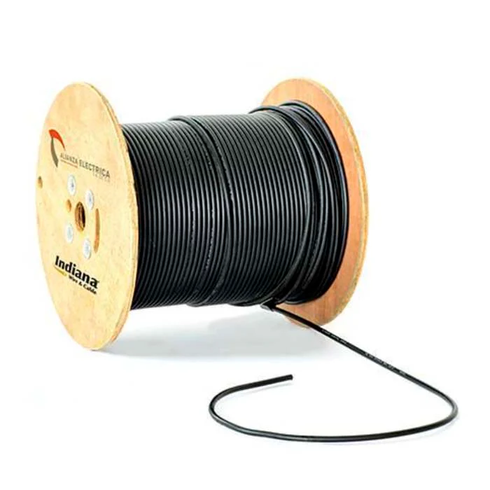 INDIANA. CABLE DE COBRE THW-LS  CAL. 12 AWG NEGRO - CARRETE 1000MTS