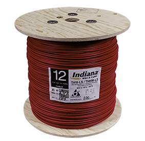 INDIANA. CABLE DE COBRE THW-LS  CAL. 12 AWG ROJO - CARRETE 1000MTS
