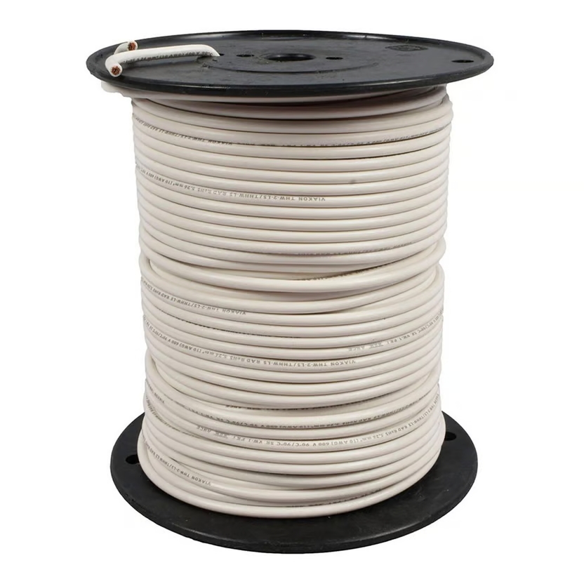 VIAKON. CABLE DE COBRE THW-LS  CAL. 10 AWG BLANCO - CARRETE 1000MTS