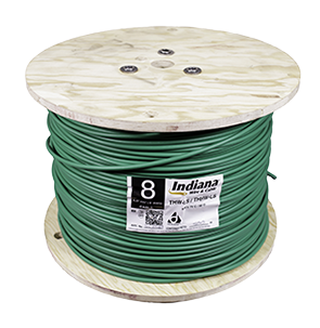 INDIANA. CABLE DE COBRE THW-LS  CAL. 8 AWG VERDE - CARRETE 1000MTS