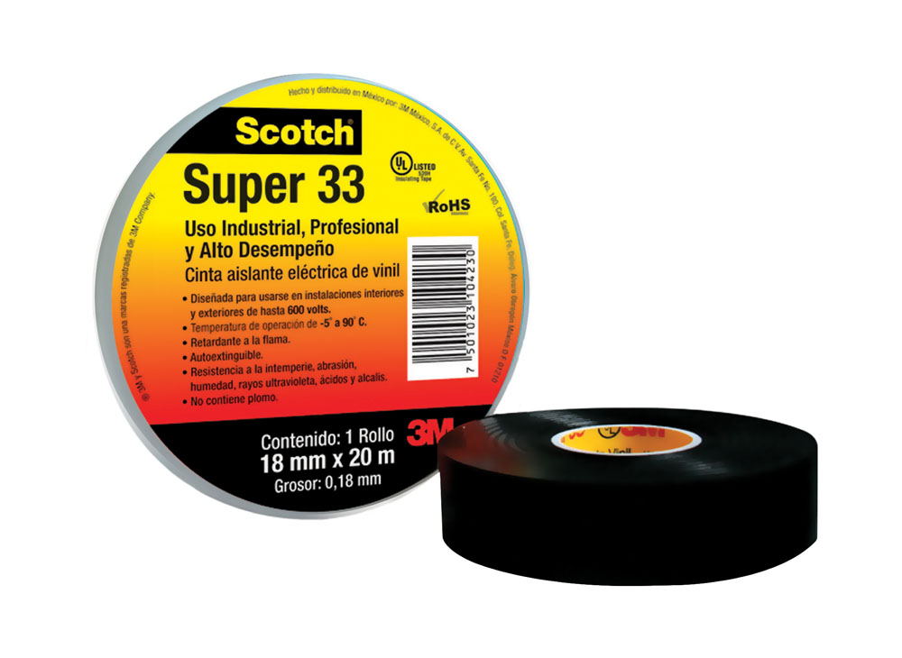 3M. Cinta de PVC Scotch SUPER 33