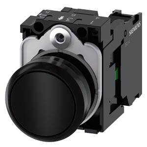 SIEMENS .BOTON PULSADOR NEGRO 22MM 1NA PLASTICO