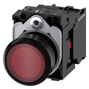 SIEMENS .BOTON PULSADOR ILUMINADO ROJO 22MM 1NC LED INTEGRADO 110V AC