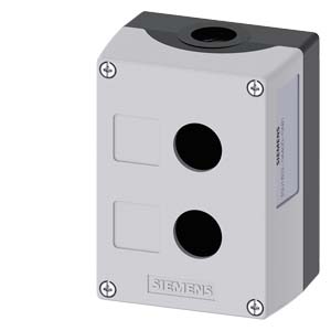 SIEMENS .CAJA BOTONERA DE MANDO 22MM DE PLASTICO GRIS 2 PERFORACIONES