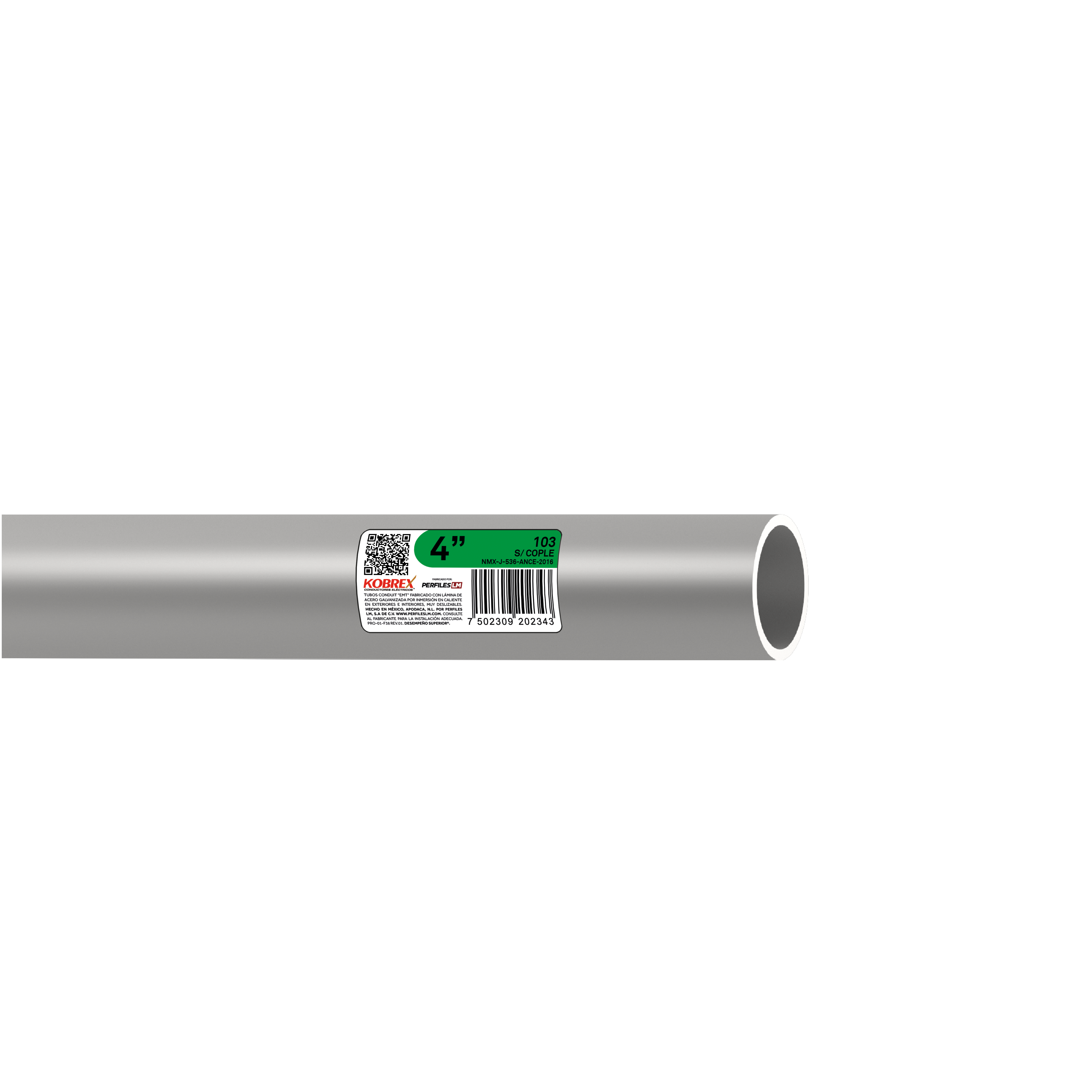 TUBERIA CONDUIT DE ACERO GALVANIZADO ETIQUETA VERDE 4