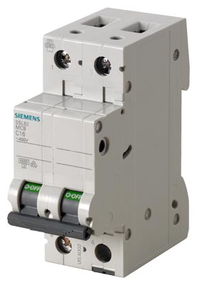 SIEMENS .PASTILLA INTERRUPTOR PARA RIEL DIN 5SL 2X4A 6KA 250/440V