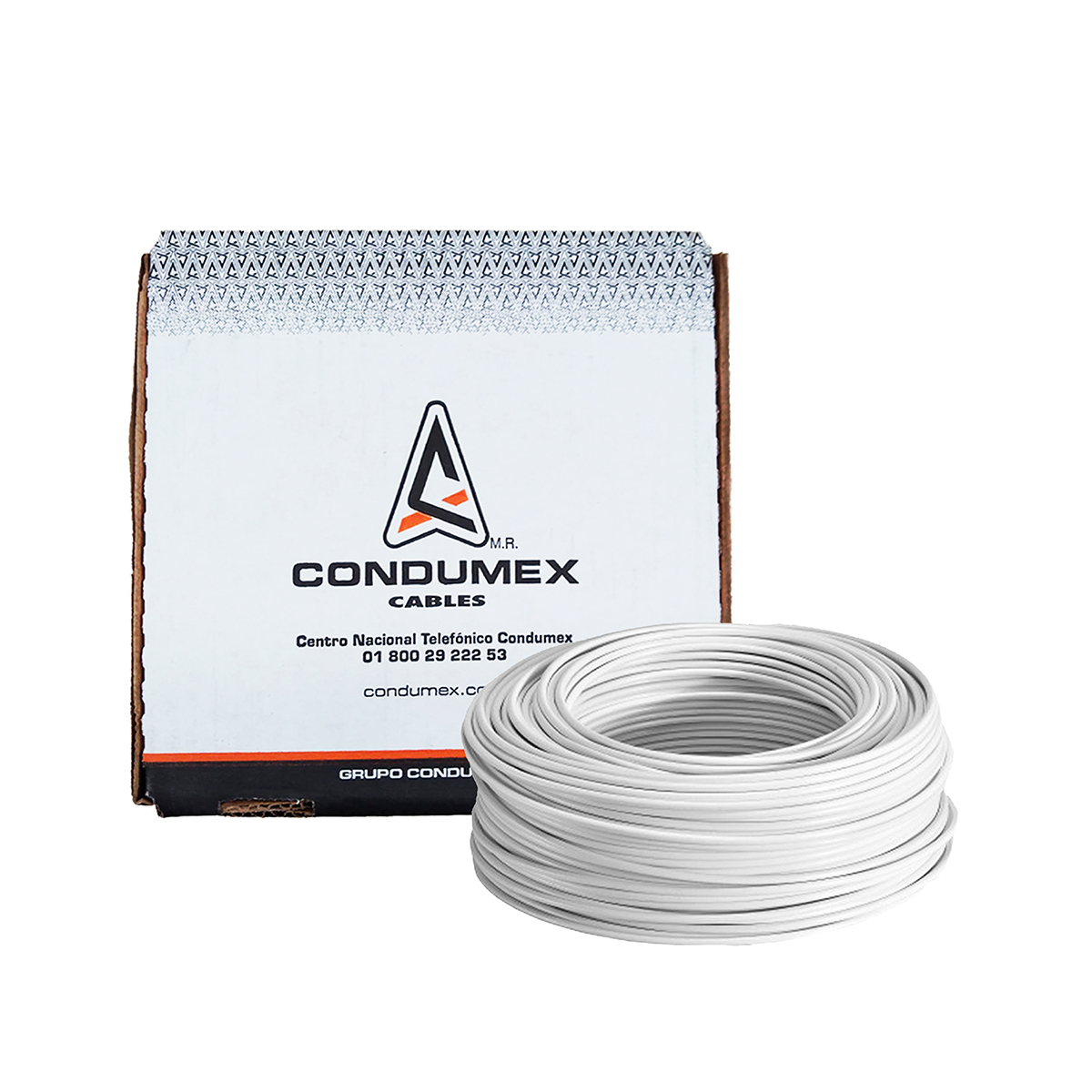 CONDUMEX Caja 100 Mts Cable Blanco Thw Cal 8 Awg Vinanel Xxi