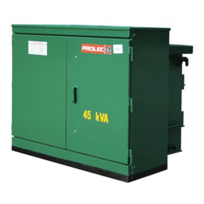 PROLEC - Transformador  Tipo Pedestal Trifásico J ANCE Op. Radial / Conex. Delta - Estrella 500 KVA 13200V-220/127V Acero al Carbón Norma J ANCE