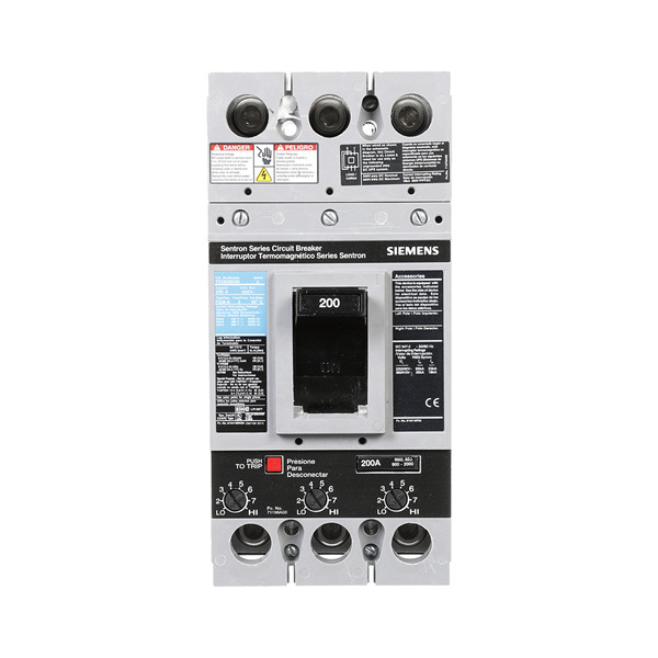SIEMENS .INTERRUPTOR FXD6 3X200A 65KA/240, 35KA/480, 22KA/600V
